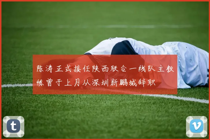 陈涛正式接任陕西联合一线队主教练曾于上月从深圳新鹏城辞职